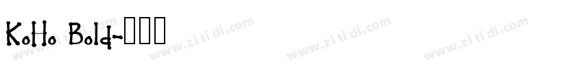 KoHo Bold字体转换